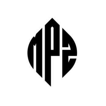 MPZ circle letter logo design with circle and ellipse shape. MPZ ellipse letters with typographic style. The three initials form a circle logo. MPZ Circle Emblem Abstract Monogram Letter Mark Vector. vector