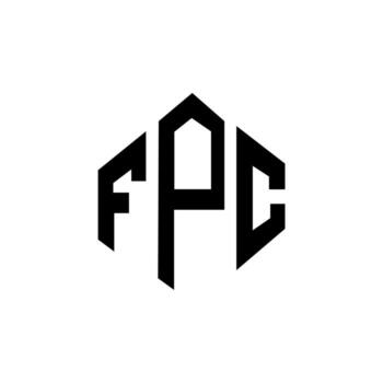 FPC letter logo design with polygon shape. FPC polygon and cube shape logo design. FPC hexagon vector logo template white and black colors. FPC monogram, business and real estate logo.