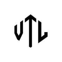 VTL letter logo design with polygon shape. VTL polygon and cube shape logo design. VTL hexagon vector logo template white and black colors. VTL monogram, business and real estate logo.