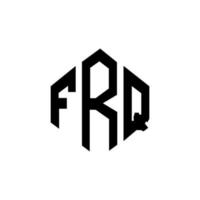 diseño de logotipo de letra frq con forma de polígono. diseño de logotipo en forma de cubo y polígono frq. frq hexágono vector logo plantilla colores blanco y negro. monograma frq, logotipo comercial e inmobiliario.