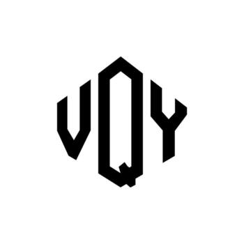 VQY letter logo design with polygon shape. VQY polygon and cube shape logo design. VQY hexagon vector logo template white and black colors. VQY monogram, business and real estate logo.