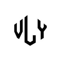 VLY letter logo design with polygon shape. VLY polygon and cube shape logo design. VLY hexagon vector logo template white and black colors. VLY monogram, business and real estate logo.