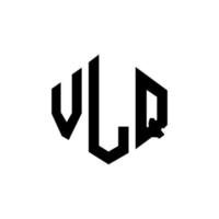 diseño de logotipo de letra vlq con forma de polígono. vlq polígono y diseño de logotipo en forma de cubo. plantilla de logotipo vectorial hexagonal vlq colores blanco y negro. monograma vlq, logotipo comercial e inmobiliario. vector