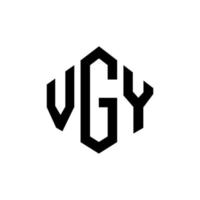VGY letter logo design with polygon shape. VGY polygon and cube shape logo design. VGY hexagon vector logo template white and black colors. VGY monogram, business and real estate logo.