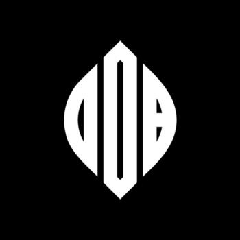 diseño de logotipo de letra de círculo ddb con forma de círculo y elipse. Letras de elipse ddb con estilo tipográfico. las tres iniciales forman un logo circular. vector de marca de letra de monograma abstracto del emblema del círculo ddb.