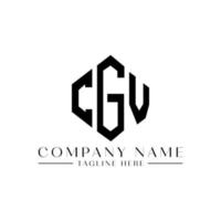 CGV letter logo design with polygon shape. CGV polygon and cube shape logo design. CGV hexagon vector logo template white and black colors. CGV monogram, business and real estate logo.
