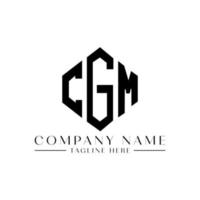 diseño de logotipo de letra cgm con forma de polígono. diseño de logotipo de forma de cubo y polígono cgm. cgm hexágono vector logo plantilla colores blanco y negro. Monograma cgm, logotipo comercial e inmobiliario.