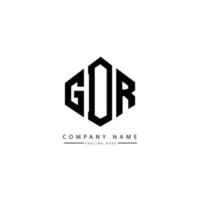 diseño de logotipo de letra gdr con forma de polígono. diseño de logotipo en forma de cubo y polígono gdr. gdr hexágono vector logo plantilla colores blanco y negro. monograma gdr, logotipo comercial e inmobiliario.