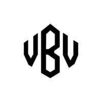 diseño de logotipo de letra vbv con forma de polígono. vbv polígono y diseño de logotipo en forma de cubo. vbv hexágono vector logo plantilla colores blanco y negro. Monograma vbv, logotipo comercial e inmobiliario.