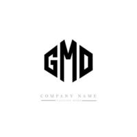 GMO letter logo design with polygon shape. GMO polygon and cube shape logo design. GMO hexagon vector logo template white and black colors. GMO monogram, business and real estate logo.