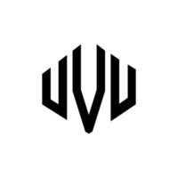 UVU letter logo design with polygon shape. UVU polygon and cube shape logo design. UVU hexagon vector logo template white and black colors. UVU monogram, business and real estate logo.