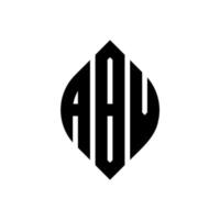 ABV circle letter logo design with circle and ellipse shape. ABV ellipse letters with typographic style. The three initials form a circle logo. ABV Circle Emblem Abstract Monogram Letter Mark Vector. vector