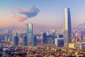 Downtown Santiago city skyline cityscape of Chile photo