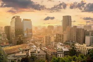 Downtown Santiago city skyline cityscape of Chile photo