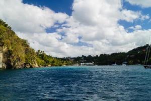 la famosa bahía de marigot en santa lucía foto