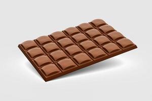 Chocolate bar isolated on white background with a little shadow photo