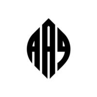 AAQ circle letter logo design with circle and ellipse shape. AAQ ellipse letters with typographic style. The three initials form a circle logo. AAQ Circle Emblem Abstract Monogram Letter Mark Vector. vector
