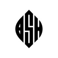 BSX circle letter logo design with circle and ellipse shape. BSX ellipse letters with typographic style. The three initials form a circle logo. BSX Circle Emblem Abstract Monogram Letter Mark Vector. vector