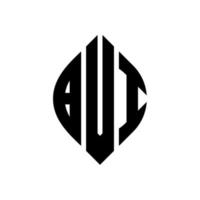 diseño de logotipo de letra de círculo bvi con forma de círculo y elipse. bvi letras elipses con estilo tipográfico. las tres iniciales forman un logo circular. bvi círculo emblema resumen monograma letra marca vector. vector