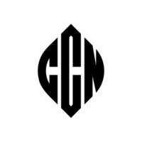 CCN circle letter logo design with circle and ellipse shape. CCN ellipse letters with typographic style. The three initials form a circle logo. CCN Circle Emblem Abstract Monogram Letter Mark Vector. vector