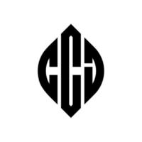 diseño de logotipo de letra de círculo cci con forma de círculo y elipse. cci letras elipses con estilo tipográfico. las tres iniciales forman un logo circular. vector de marca de letra de monograma abstracto del emblema del círculo cci.