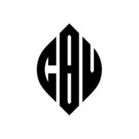 diseño de logotipo de letra de círculo cbv con forma de círculo y elipse. cbv letras elipses con estilo tipográfico. las tres iniciales forman un logo circular. vector de marca de letra de monograma abstracto del emblema del círculo cbv.