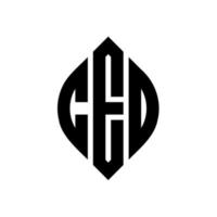 CED circle letter logo design with circle and ellipse shape. CED ellipse letters with typographic style. The three initials form a circle logo. CED Circle Emblem Abstract Monogram Letter Mark Vector. vector