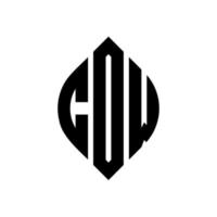 CDW circle letter logo design with circle and ellipse shape. CDW ellipse letters with typographic style. The three initials form a circle logo. CDW Circle Emblem Abstract Monogram Letter Mark Vector. vector