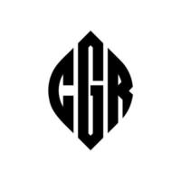 diseño de logotipo de letra de círculo cgr con forma de círculo y elipse. cgr letras elipses con estilo tipográfico. las tres iniciales forman un logo circular. vector de marca de letra de monograma abstracto del emblema del círculo cgr.