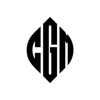 CGM circle letter logo design with circle and ellipse shape. CGM ellipse letters with typographic style. The three initials form a circle logo. CGM Circle Emblem Abstract Monogram Letter Mark Vector. vector