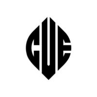 diseño de logotipo de letra de círculo cve con forma de círculo y elipse. cve letras elipses con estilo tipográfico. las tres iniciales forman un logo circular. vector de marca de letra de monograma abstracto del emblema del círculo cve.