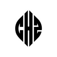 CXZ circle letter logo design with circle and ellipse shape. CXZ ellipse letters with typographic style. The three initials form a circle logo. CXZ Circle Emblem Abstract Monogram Letter Mark Vector. vector
