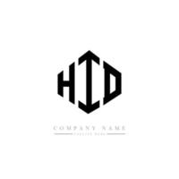 HID letter logo design with polygon shape. HID polygon and cube shape logo design. HID hexagon vector logo template white and black colors. HID monogram, business and real estate logo.