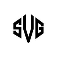 SVG letter logo design with polygon shape. SVG polygon and cube shape logo design. SVG hexagon vector logo template white and black colors. SVG monogram, business and real estate logo.