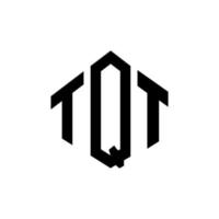 diseño de logotipo de letra tqt con forma de polígono. diseño de logotipo en forma de cubo y polígono tqt. tqt hexágono vector logo plantilla colores blanco y negro. monograma tqt, logotipo empresarial y inmobiliario.