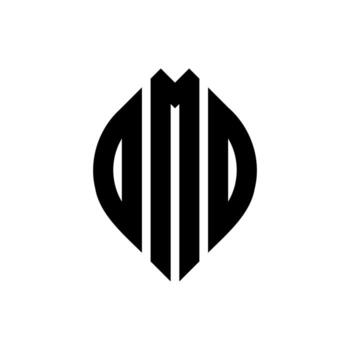 DMD circle letter logo design with circle and ellipse shape. DMD ellipse letters with typographic style. The three initials form a circle logo. DMD Circle Emblem Abstract Monogram Letter Mark Vector. vector