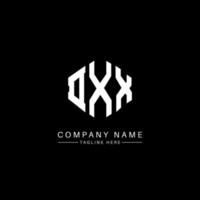 DXX letter logo design with polygon shape. DXX polygon and cube shape logo design. DXX hexagon vector logo template white and black colors. DXX monogram, business and real estate logo.