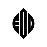 EDD circle letter logo design with circle and ellipse shape. EDD ellipse letters with typographic style. The three initials form a circle logo. EDD Circle Emblem Abstract Monogram Letter Mark Vector. vector