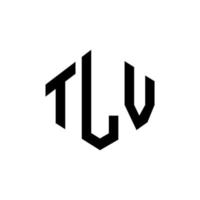 diseño de logotipo de letra tlv con forma de polígono. diseño de logotipo en forma de cubo y polígono tlv. tlv hexágono vector logo plantilla colores blanco y negro. monograma tlv, logotipo empresarial y inmobiliario.