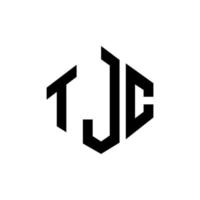 TJC letter logo design with polygon shape. TJC polygon and cube shape logo design. TJC hexagon vector logo template white and black colors. TJC monogram, business and real estate logo.