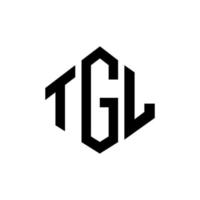 TGL letter logo design with polygon shape. TGL polygon and cube shape logo design. TGL hexagon vector logo template white and black colors. TGL monogram, business and real estate logo.