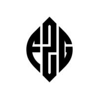 diseño de logotipo de letra de círculo fzg con forma de círculo y elipse. fzg letras elipses con estilo tipográfico. las tres iniciales forman un logo circular. fzg círculo emblema resumen monograma letra marca vector. vector