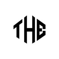 el diseño del logo de la letra con forma de polígono. el diseño del logotipo en forma de polígono y cubo. los colores blanco y negro de la plantilla del logotipo del vector hexagonal. el monograma, el logotipo empresarial y inmobiliario.