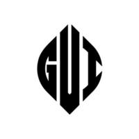 Diseño de logotipo de letra de círculo gvi con forma de círculo y elipse. gvi letras elipses con estilo tipográfico. las tres iniciales forman un logo circular. vector de marca de letra de monograma abstracto del emblema del círculo gvi.
