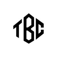 diseño de logotipo de letra tbc con forma de polígono. diseño de logotipo en forma de cubo y polígono tbc. tbc hexágono vector logo plantilla colores blanco y negro. monograma tbc, logotipo empresarial y inmobiliario.