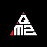 diseño de logotipo de letra triangular qmz con forma de triángulo. monograma de diseño del logotipo del triángulo qmz. plantilla de logotipo de vector de triángulo qmz con color rojo. logotipo triangular qmz logotipo simple, elegante y lujoso.