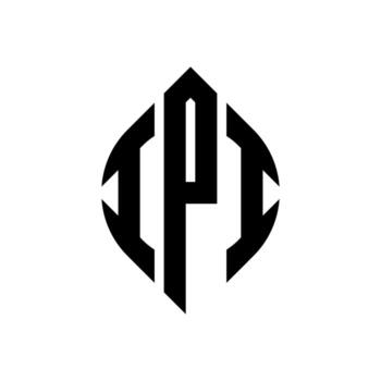 IPI circle letter logo design with circle and ellipse shape. IPI ellipse letters with typographic style. The three initials form a circle logo. IPI Circle Emblem Abstract Monogram Letter Mark Vector. vector
