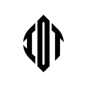 IOT circle letter logo design with circle and ellipse shape. IOT ellipse letters with typographic style. The three initials form a circle logo. IOT Circle Emblem Abstract Monogram Letter Mark Vector. vector