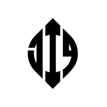 JIQ circle letter logo design with circle and ellipse shape. JIQ ellipse letters with typographic style. The three initials form a circle logo. JIQ Circle Emblem Abstract Monogram Letter Mark Vector. vector