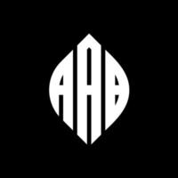 AAB circle letter logo design with circle and ellipse shape. AAB ellipse letters with typographic style. The three initials form a circle logo. AAB Circle Emblem Abstract Monogram Letter Mark Vector. vector